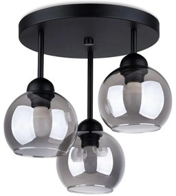 Sollux SL.1140 - Csillár rúdon ALINO 3xE27/60W/230V fekete