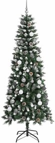 Mű karácsonyfa LED -es lámpákkal Zöld 210 cm PVC