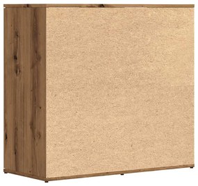 kézműves tölgy színű szerelt fa tálalószekrény 80 x 36 x 75 cm