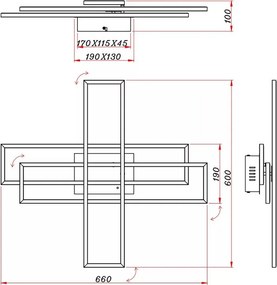 TRIO R64423132 CORSO Modern LED Mennyezeti Lámpa LED IP20