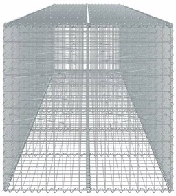 horganyzott vas gabion kosár fedéllel 700 x 100 x 100 cm