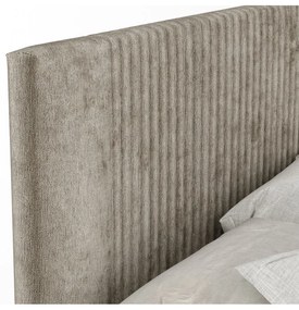 Világosbarna ágyneműtartós boxspring ágy 180x200 cm Bergamo – Maison de Rêve