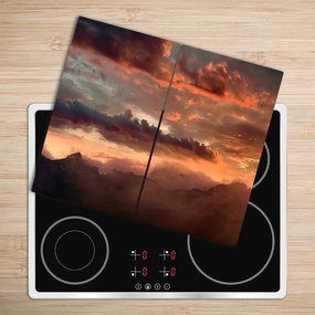 Üveg vágódeszka Sunset hegy 60x52 cm