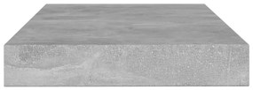 4 db betonszürke szerelt fa könyvespolc 100 x 10 x 1,5 cm