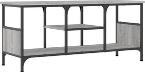 vidaXL szürke sonoma színű szerelt fa és vas TV-szekrény 100x35x45 cm