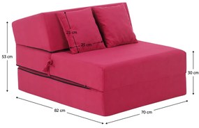 Összecsukható szék/matrac PELOS, sötét rózsaszín