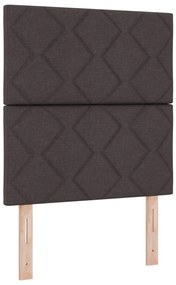 Box Spring Ágy Matraccal és Pad Sötétbarna 80x200 cm Szövet