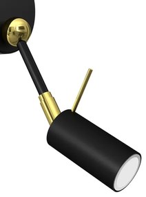 Fali spotlámpa IRIS 1xGU10/MR11/40W/230V fekete/arany