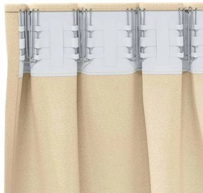 Függönyök függönyökkel 2 pcs Krém 260x140cm Poliészter