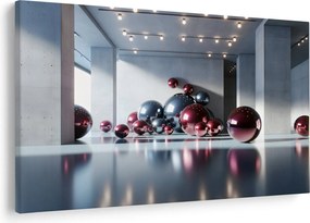 Kép - 3D tér gömbökkel II. (90x60 cm)