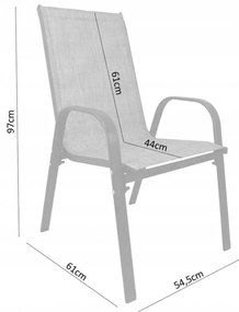 Kerti szett Bissi (szürke) . 1096318
