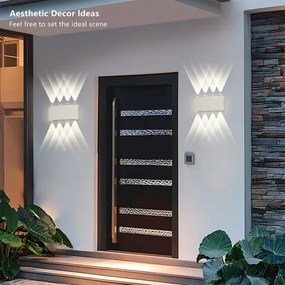 Brilagi - LED kültéri fali világítótest FLAREBOX LED/8W/230V fehér IP65