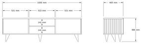 TV asztal Pibane (antracit) . 1095255