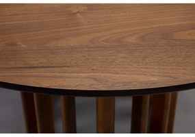 Kerek étkezőasztal diófa dekoros asztallappal ø 120 cm Barlet – Dutchbone