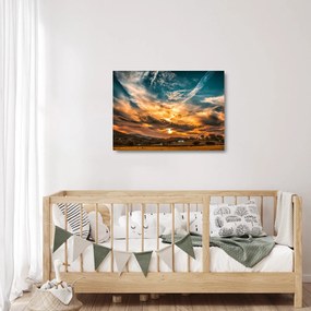 Felhők képe (üvegen) (70x50 cm)