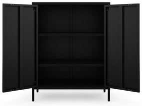 Fekete polcos fém szekrény lábakon – VITO Modern 800 x 1015 x 400 mm