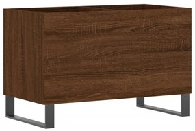 barna tölgyszínű szerelt fa hanglemezszekrény 74,5x38x48 cm