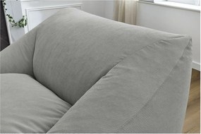 Világosszürke kordbársony babzsákfotel Lilibet – Bobochic Paris