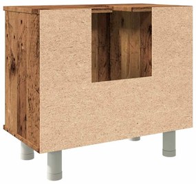 Fürdőszoba szekrény régi fa 60x32x53,5 cm műszaki fa