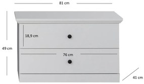 Komód Brendon 2S (fehér). 1052790