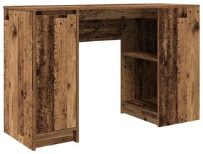 antik fa szerelt fa íróasztal 120x42x76 cm