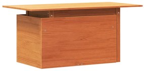 viaszbarna tömör fenyőfa kerti asztal 100 x 50 x 75 cm
