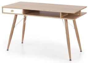 Íróasztal Bernie (világos fa + fehér). 1048849