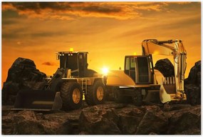 Poszterek 120x80 Kotrógép naplemente