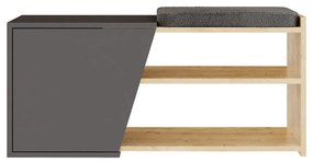 Cipőtároló Fiona - Oak, Anthracite