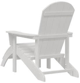 Adirondack szék lábtartóval Fehér HDPE