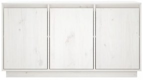 fehér tömör fenyőfa tálalószekrény 111x34x60 cm