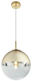 Globo 15856 Függeszték, metál arany, üveg átlátszó,arany, ø: 250, Foglalat típusa:1xE27 60W 230V