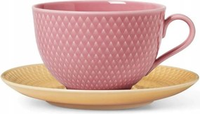 Lyngby Rhombe Rózsaszín Teáscsésze 390 ml