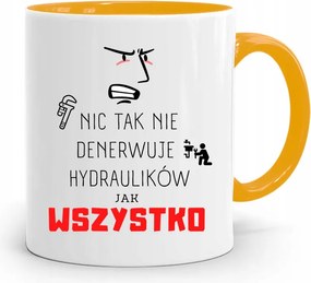 Sárga Bögre Ajándék Vízvezeték Szerelőnek Semmi Ilyen Nem Nyomtatott Fényképes