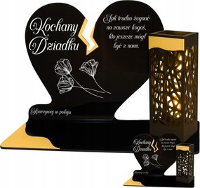 Szoláris Lámpás Nagyapának Led Sírra Temetőbe Szolár Sírlámpa Arany