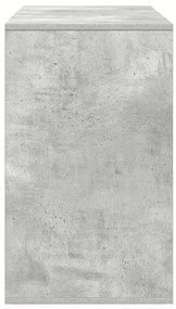 Oldalszekrény Beton Szürke 120x41x75 cm Műanyag Fa
