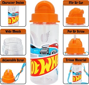 Hot Wheels Race tritan műanyag kulacs 500 ml