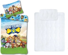 Mancs Őrjárat One Team gyerek, ovis ágyneműhuzat és paplan/párna szett 100x135 cm 40x60 cm