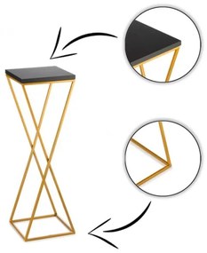 LOFT virágtartó állvány 70x24 cm arany/fekete