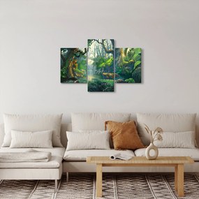 Kép - Egy trópusi erdő illusztrációja (90x60 cm)