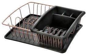 Rézszínű edényszárító alátéttel - Metaltex