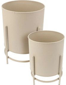 Celano bézs színű fém virágállvány-készlet, 2 db