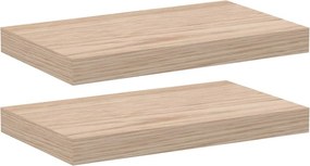vidaXL 2 db szerelt fa függőpolc 40 x 23,5 x 4 cm