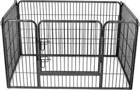 Kutya kennel, kutyaketrec 122 x 80 x 70 cm szürke