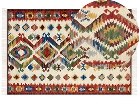 Színes kilim gyapjúszőnyeg 160 x 230 cm AREVIK Beliani