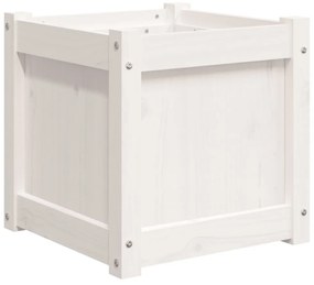 fehér tömör fenyő kerti virágláda 40x40x40 cm