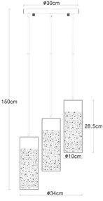 Globo 21005-3H - Csillár zsinóron CROCKY 3xE27/40W/230V