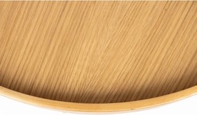 Natúr színű kerek dohányzóasztal tölgyfa dekoros asztallappal ø 70 cm Yuri L – White Label