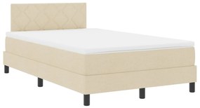 Box Spring Ágy Matraccal &amp; LED Krém 120x200 cm Szövet