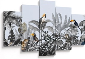 Kép - Illusztrált dzsungel (150x105 cm)